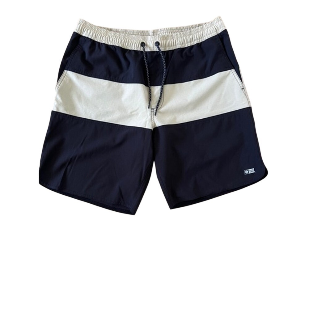 Salty Crew Mens Hybrid Board Shorts Black Tan Colorblock Ripstop Size Large